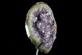 Tall Amethyst Cluster From Uruguay - Custom Metal Stand #76750-3